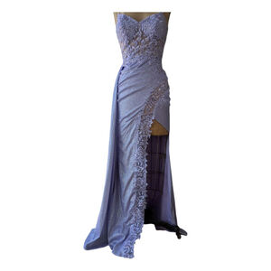 Dancing Queen Sparkly Lace Accent Lavender Gown‎ Size Small HOCO Glam Prom Dress